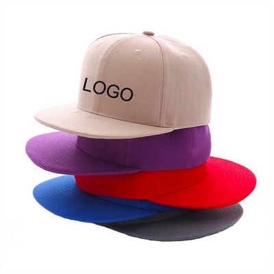 Adjustable Flat Brim Baseball Cap