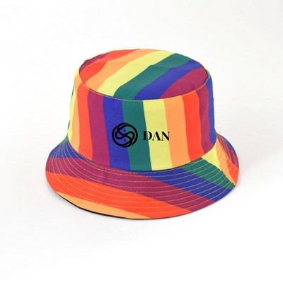 Rainbow bucket hat