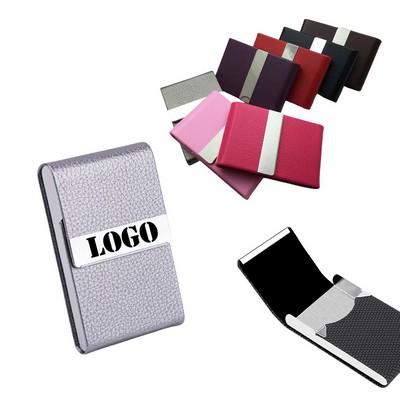 Compact PU Leather Card Case for Business Professionals