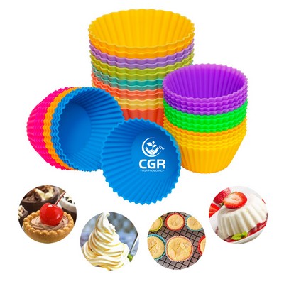 Reusable Silicone Baking Cup Molds for Muffin and Cupcake Liners for Party Halloween Christmas