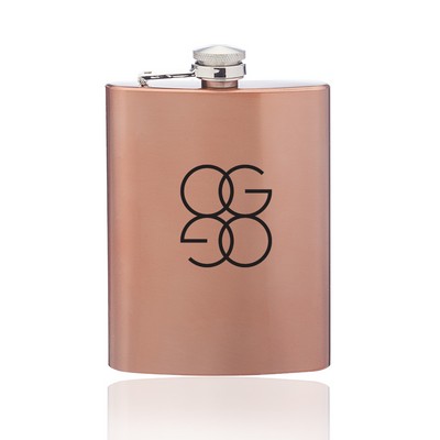 Copper Coated Gran Torino Hip Flasks 8 oz