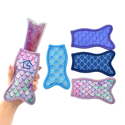 Printed Mermaid Popsicle ice Cream Set Freezer Cover