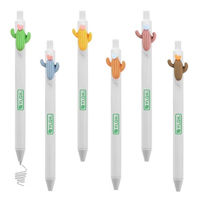 Click Activated Clip Pen With Cactus