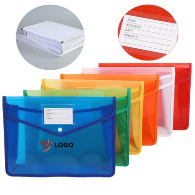 Clear Document Folder With Label Pocket