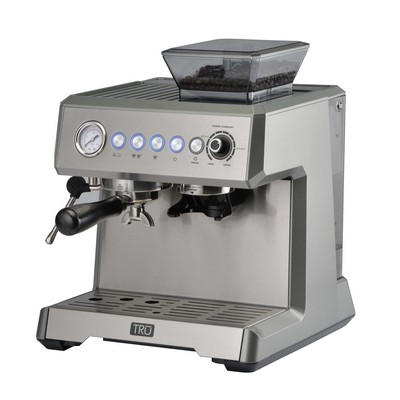 TRU All-In-One Espresso Maker W/ Burr Grinder And Steam Wand