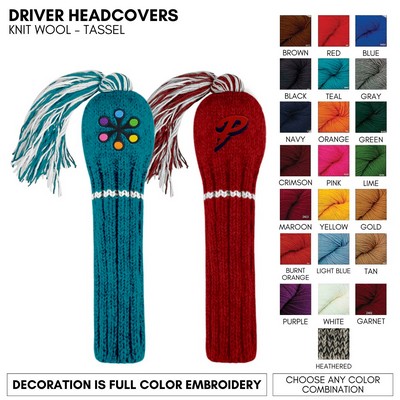 Knitted Wool Driver Golf Club Headcover