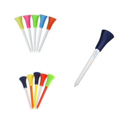 Golf Plastic Tees With Pvc Rubber Head