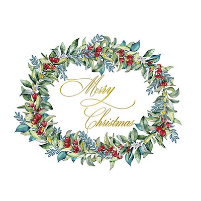 Eucalyptus Christmas Wreath Greeting Card