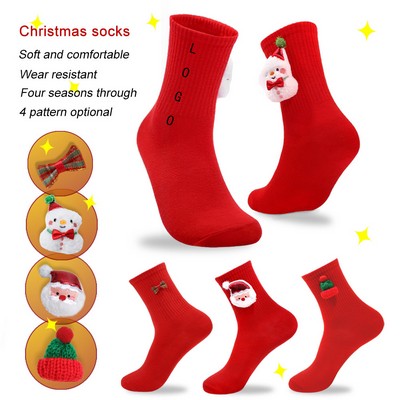 New Santa Claus Red Socks