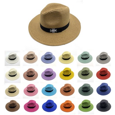 Unisex Straw Panama Beach Hat