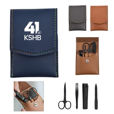 4 Piece Leather Nail Set