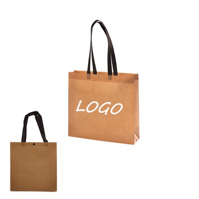 Vertical Non-Woven Shopping Bag With Button