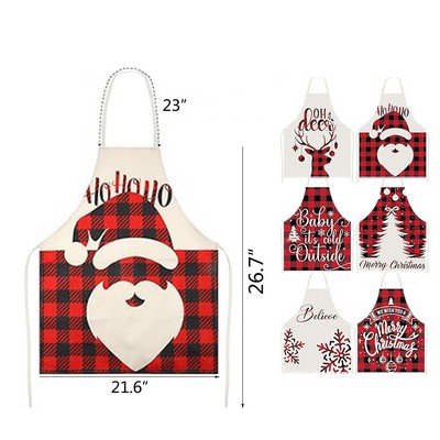 Christmas Buffalo Plaid Aprons for Women