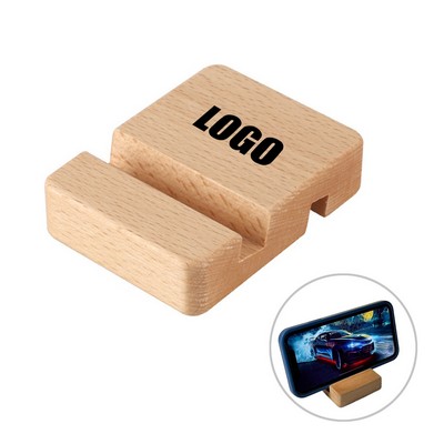 Elegant Wooden Phone and Tablet Stand for Hands-Free Viewing and Charging