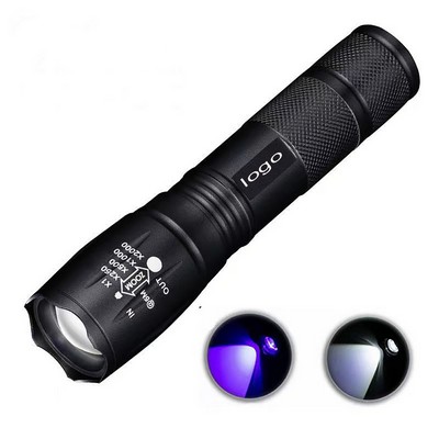 Dual Lighting Blacklight Standard Light Flashlight