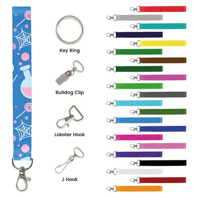 Full-Color 3/4" Sublimated Wrist Key Lanyard