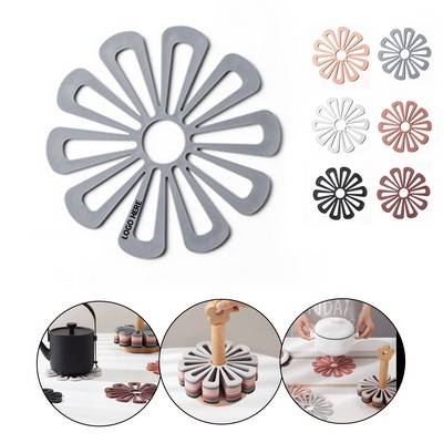 Floral Silicone Trivet Mat for Hot Dishes