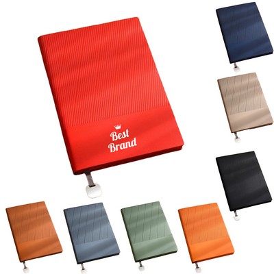 A5 Colorful Imitation Leather Notebook With Bookmark