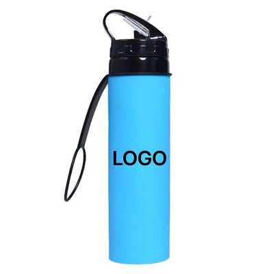 20oz Collapsible Silicone Water Bottle