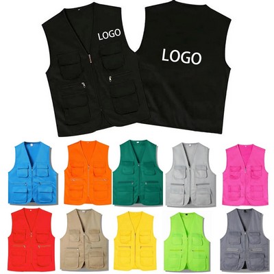 Outdoor Vest Multi Pockets Travel Hunting Camping Tactical Outerwear