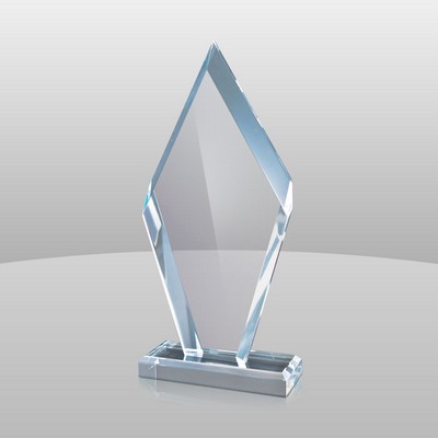 Blue Reverse Bevel Arrowhead Award (13"x6 1/2"x2")