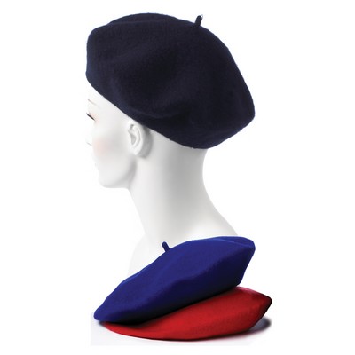 Black Wool Beret