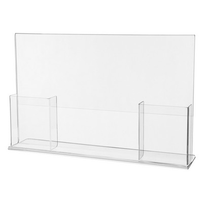 Affordable Acrylic Ad Frame w/Two Pockets (4")