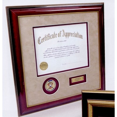 High Gloss Mahogany Piano Finish Hardwood Certificate Frame