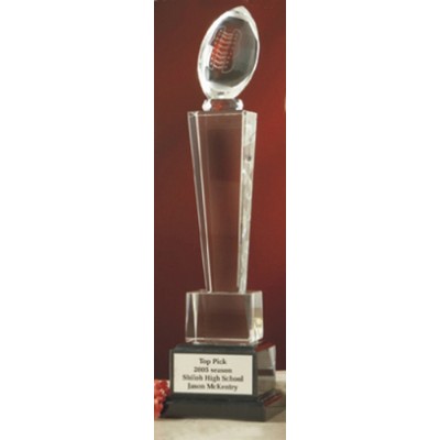 3.5" Crystal Football Tower Award