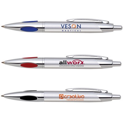 Click Action Ballpoint Pen w/Cushion Grip