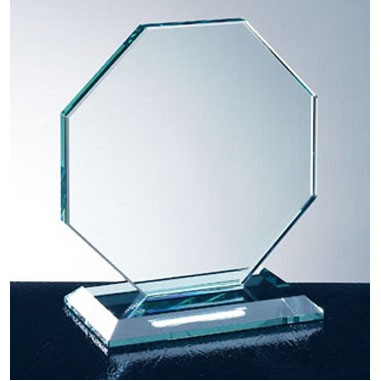 Octagon W/ Slant Edge Base Award (Small)