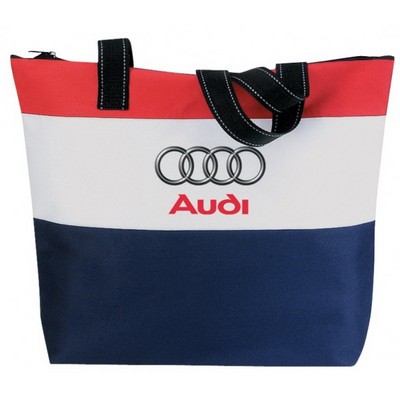 Poly Zippered Tote Bag (19"x15.5"x4.5")