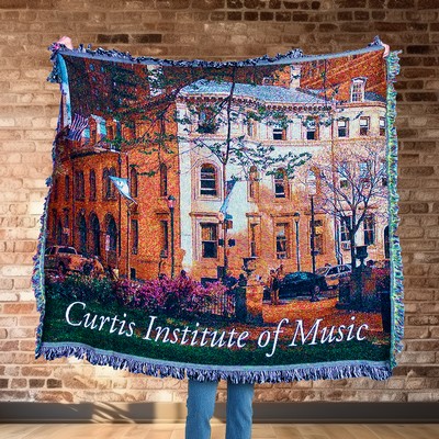 Custom Woven Photo Tapestry Throw Blanket, Made in USA - Size L