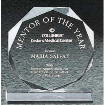 Clear Acrylic Octagon Award (7"x7 3/4")