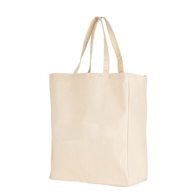 Natural 12 Oz. Cotton Canvas Grocery Bag - Blank (15"x18"x6")