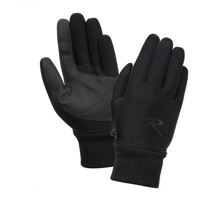 Black Lined Four Way Stretch Soft Shell Glove