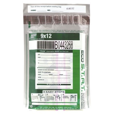 Eco Stat Cash, Evidence, Deposit, Security Bag (9" x 12")