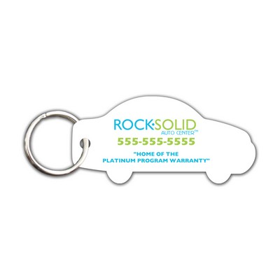 Plastic Key Tag w/Key Ring- 55 Mil (1¼"x2½")