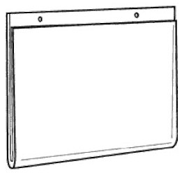 14"w x 11"h Clear Styrene Wall Mount Ad Frame