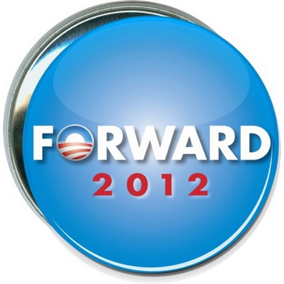 Political - Obama, Forward, 2012 - 3 Inch Round Button