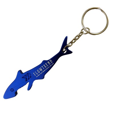 Shark Shaped Bottle Opener Key Ring