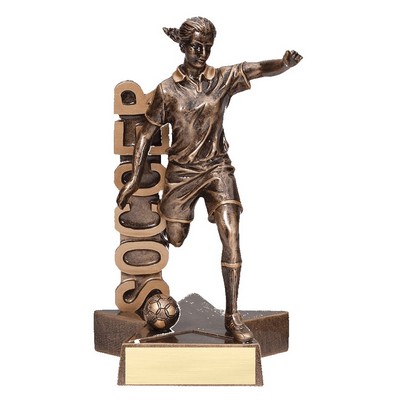 6.5" Female Soccer Billboard Resin Series Trophy