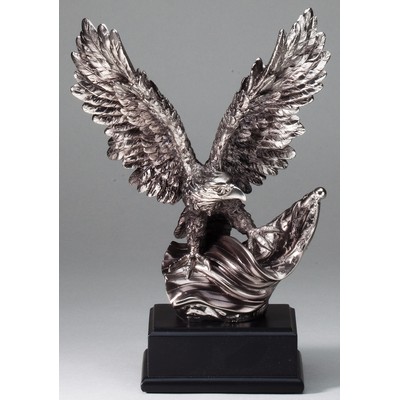 Silver Eagle in Flight Award 10" HEIGHT 7" WING SPAN