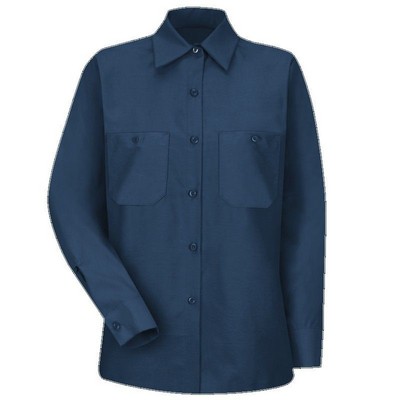 Red Kap™ Women's Long Sleeve Industrial Work Shirt - Navy Blue