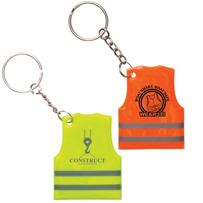 Reflective Safety Vest Keytag