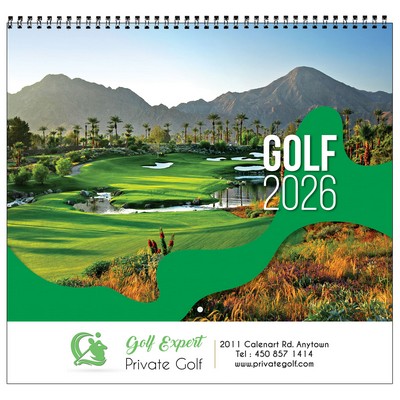 Golf Appointment Calendar Wire O Binding