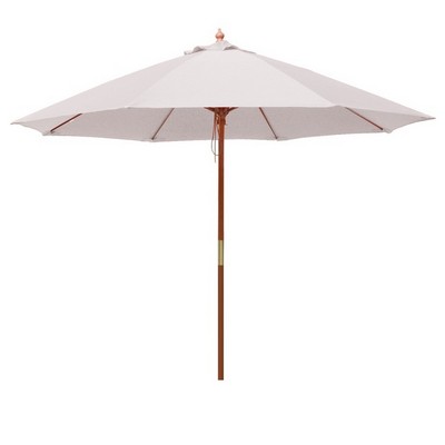 9' Round Wood Umbrella with 8 Ribs, Blank