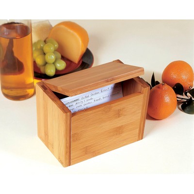 Bamboo Recipe Box