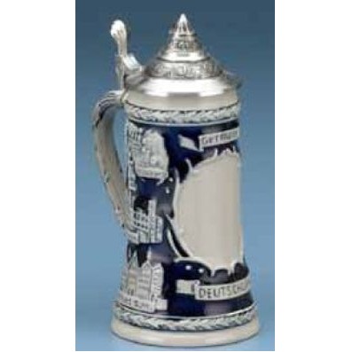 1/4 Liter Bavarian Stein Mug w/Lid