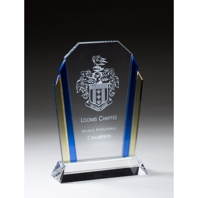 Caselford Rectangular Colorful Accents Glass Award - 7 1/2'' H